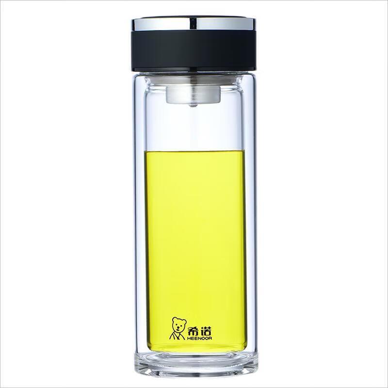 Heenoor Portable Double-Layer Glass Travel Mug