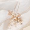 Bridal jewelry, hair accessories, handmade hairpins, dinner party hairpins, golden leaves, pearls, flower pins