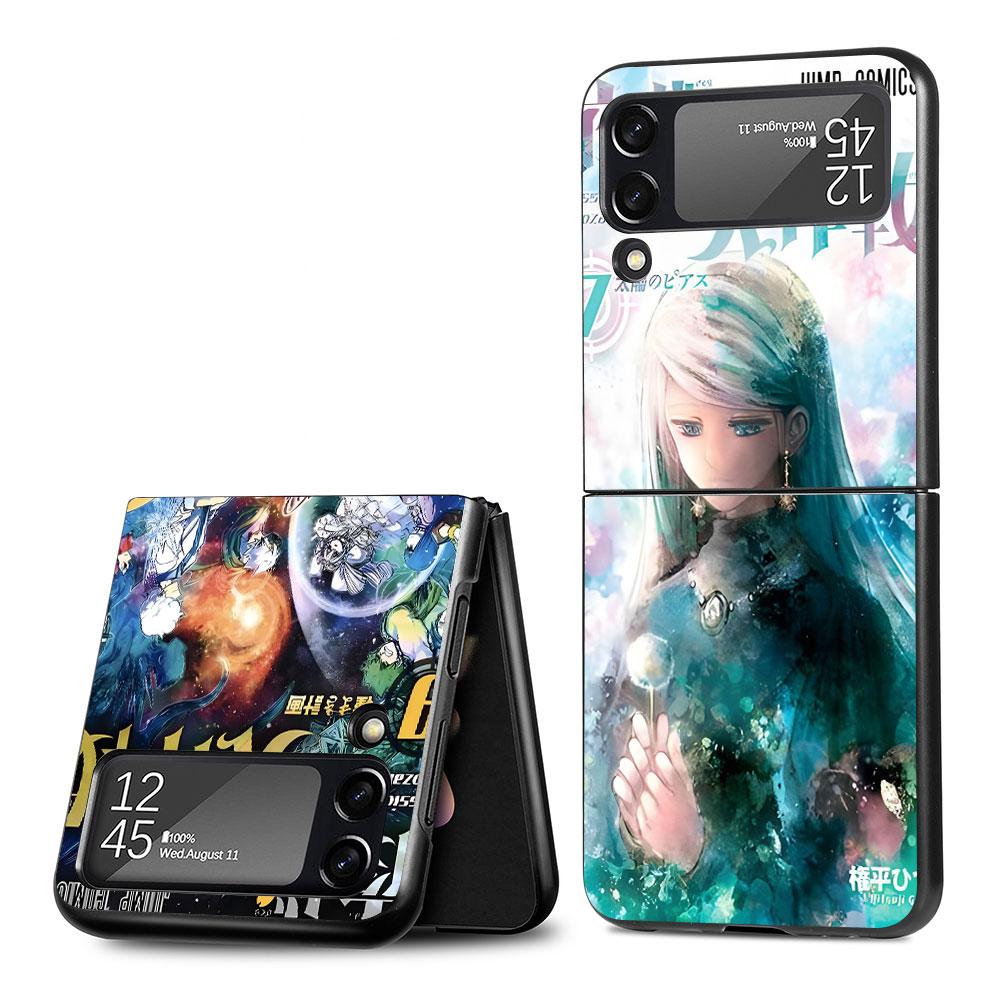 Mission Yozakura Family Case for Samsung Galaxy Z Flip4 Flip3 5G PC Hard Cell Phone Shell Z Flip 4 3 Black Zflip4 Zflip3 Cover