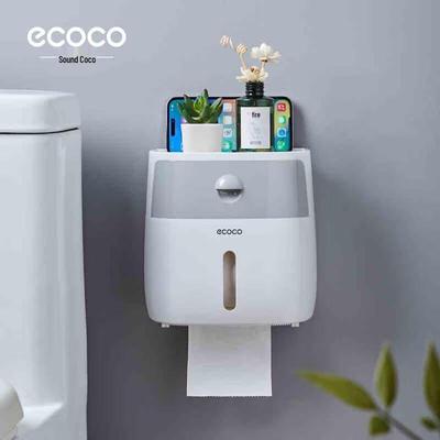 Adhesive Wall-Mounted Double Roll Toilet Paper Holder
