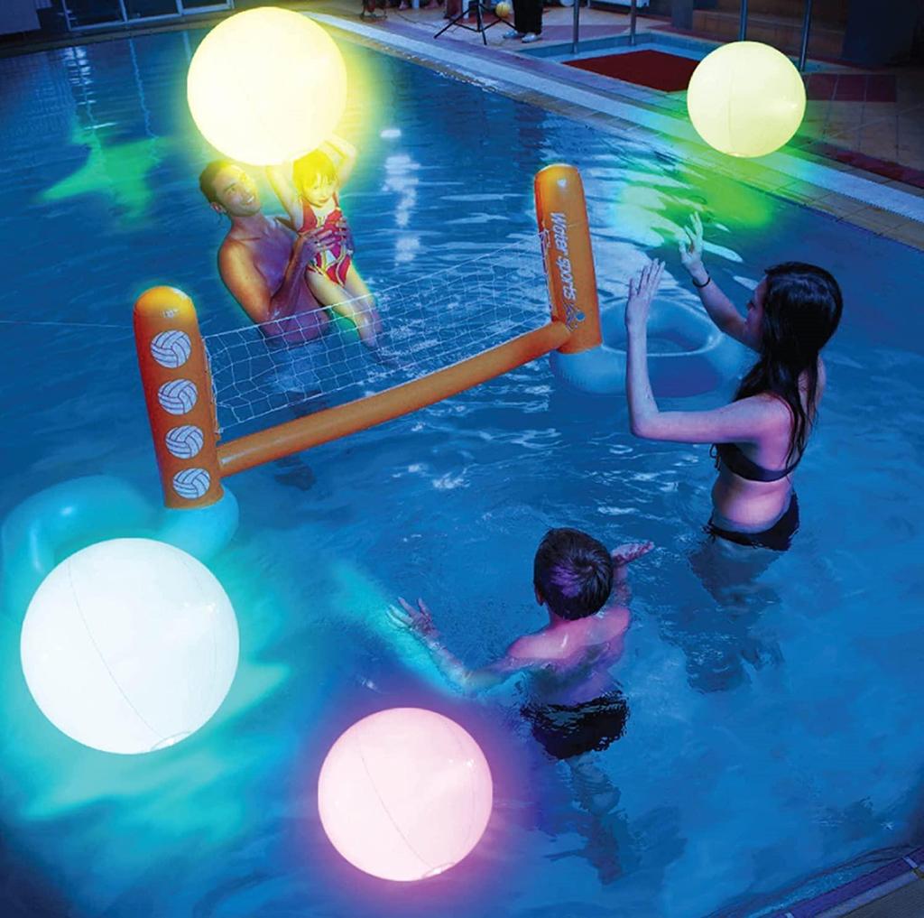 Remote Control LED Light-Up Beach Ball with 16 Color-Changing Lights