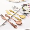 36 Teile/satz Gold Edelstahl Besteck Set Westlichen Lebensmittel Geschirr Löffel Gabel Messer Geschirr Küche Party Besteck Set