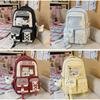 Cartoon Girls Backpack With Nylon Material And Padded Shoulder Straps For School Use
