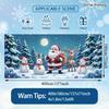 2D Door Banner, 1pc Large Santa Claus Reindeer Snow Garage Door Banner - Winter Scene Decoration with Sleigh and Reindeer Doors