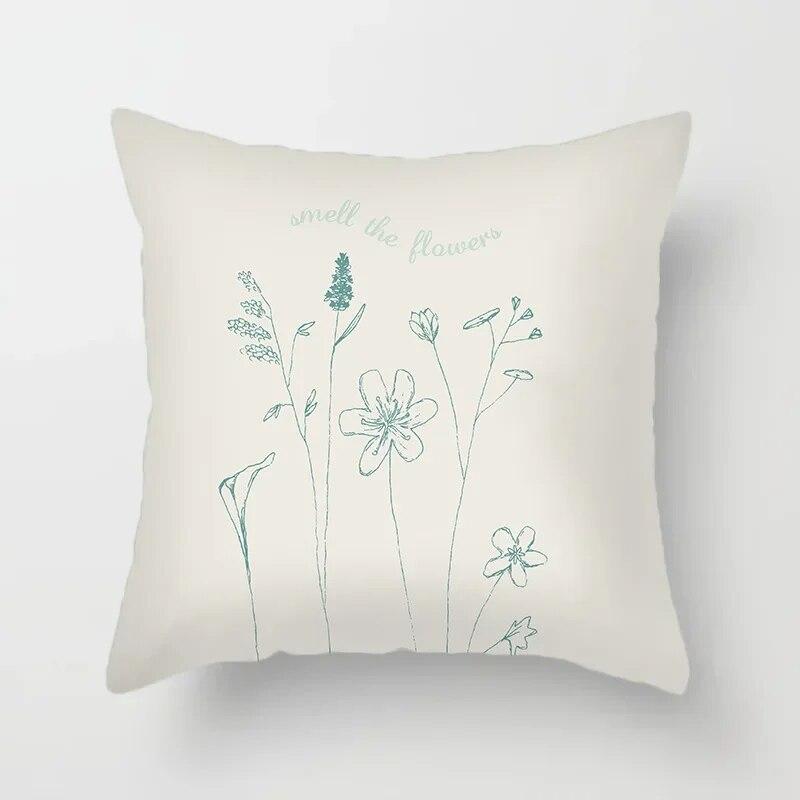 45x45cm Pastoralen Stil Cartoon Tier Schildkröte Pflanzen Druck Kissenbezug Bequemes Sofa Hotel Auto Sitzkissen Abdeckung wohnkultur