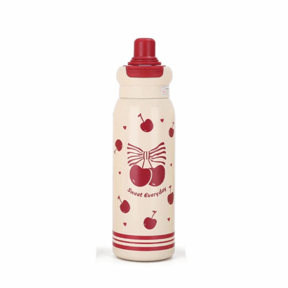 Leak Proof 600ml Insulated Bottle Small Mouth Coffee Thermos Mug Cartoon Vacuum cup  New Year Gift