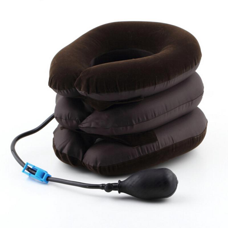 Neck Massager Inflatable Air Cervical Neck Traction Support Painstress Relief Neck Collar Pillow Neck Stretching Brace