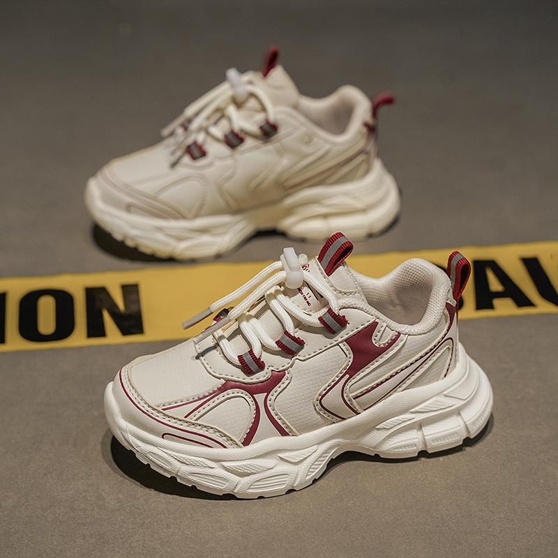 2025 Autumn New Dad Shoes Boys Korean Version Breathable Wear-resistant Fashion Casual Shoes Student Running Sports Shoes
