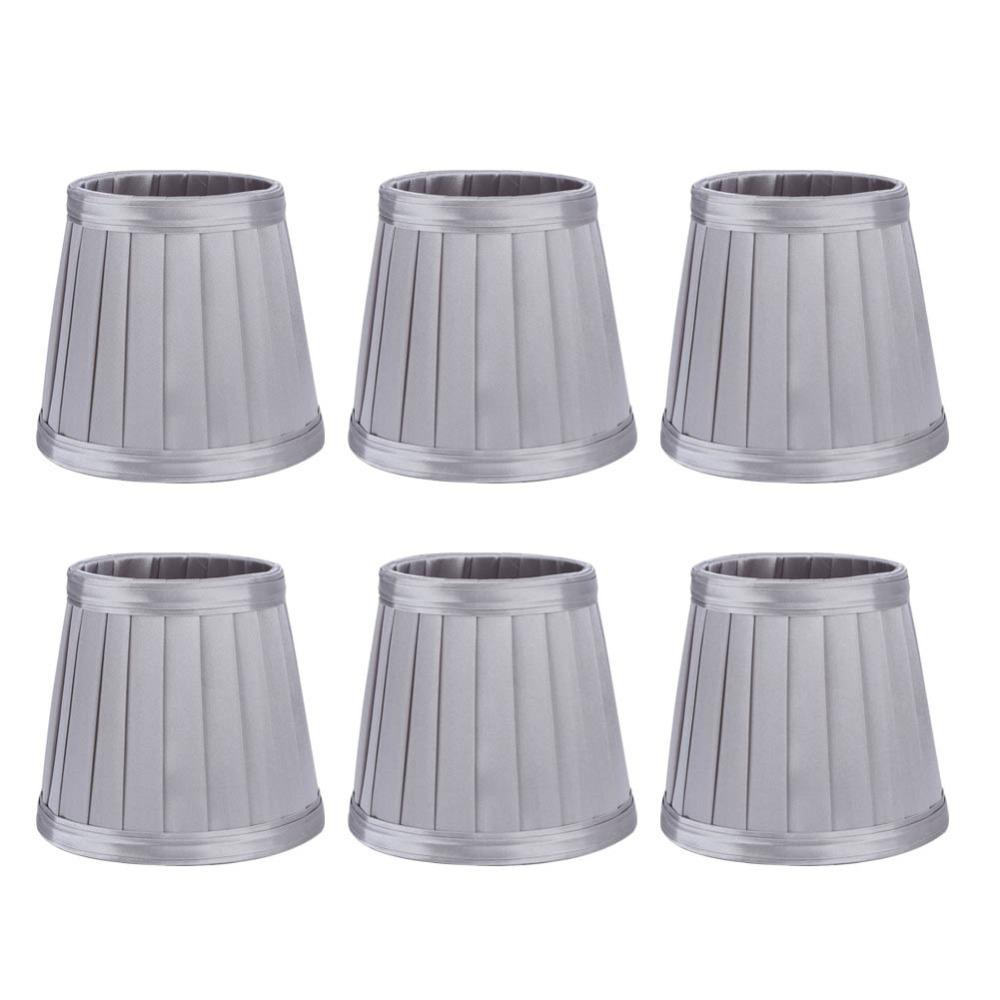 6PCS Clip On Design Lamp Cover 4.3 inch Height Small Lamp Shades Unique Lampshade Table Lamp
