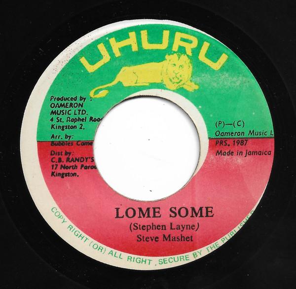 

7inch Record STEVE MASHET - Love Some NONE Uhuru 1987 Jamaica Reggae, Ska & Dub Used