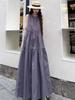 Plus Size Sleeveless Slimming Long Dress - BF Style Casual Round Neck Pullover Skirt