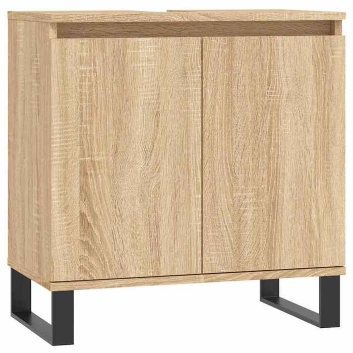 VidaXL Bathroom Cabinet Sonoma Oak 58x33x60 Cm Engineered Wood 831591