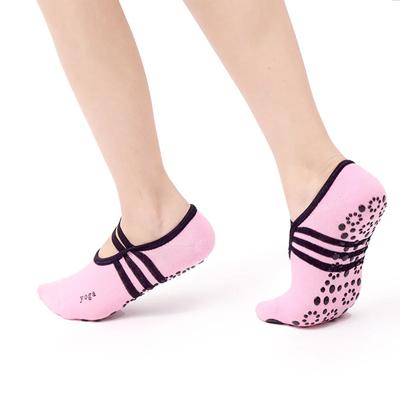 1 Paar rutschfeste Yogasocken aus Baumwolle für Damen, Ballett-Fitness-Bodensocken, Sportsocken, Tanzsocken, Turnsocken, Pilatessocken für Damen