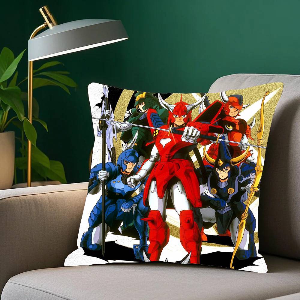 Anime R-Ronin Warriors Pillow Case Home Decor Throw For Sofa Bed Car Room Decor Gift Idea