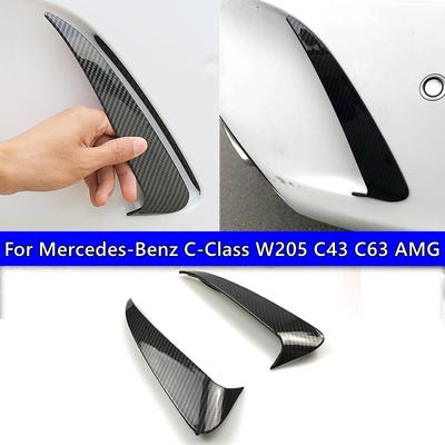 Pro Mercedes Benz třídy C W205 C43 C63 AMG Spoiler zadního nárazníku Kryt větracího otvoru Carbon Fiber Modified Exteriér Samolepka