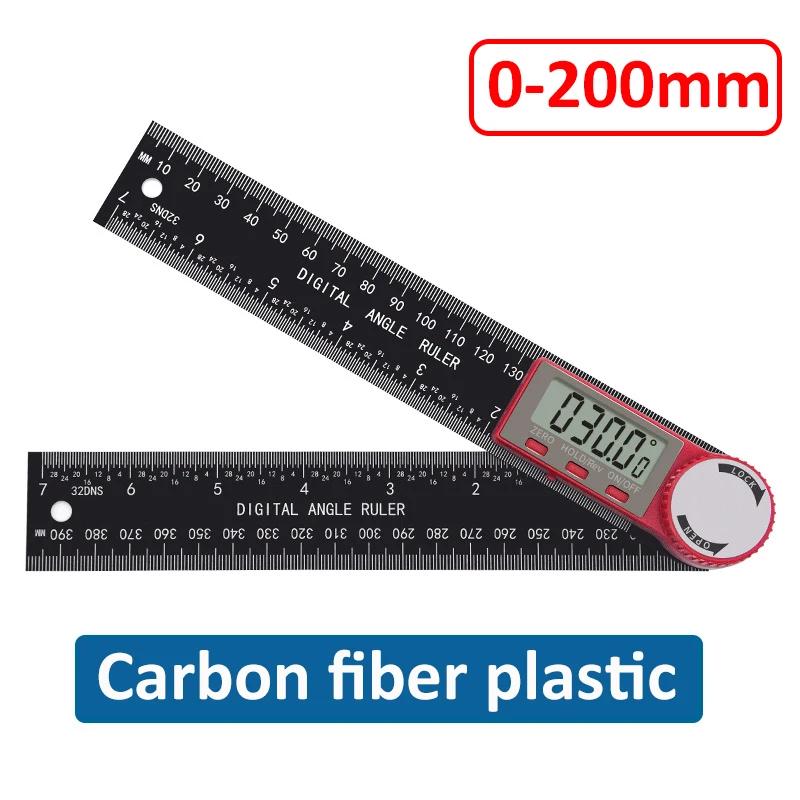 2-in-1 Digital Angle Ruler Inclinometer Protractor Goniometer 360° Plastic/Stainless Steel Gauge Angle finder Measurement Tool