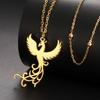 LIKGREAT Stainless Steel Phoenix Bird Firebird Necklace for Women Men Nature Animal Totem Choker Pendants Charm Jewelry Gift New