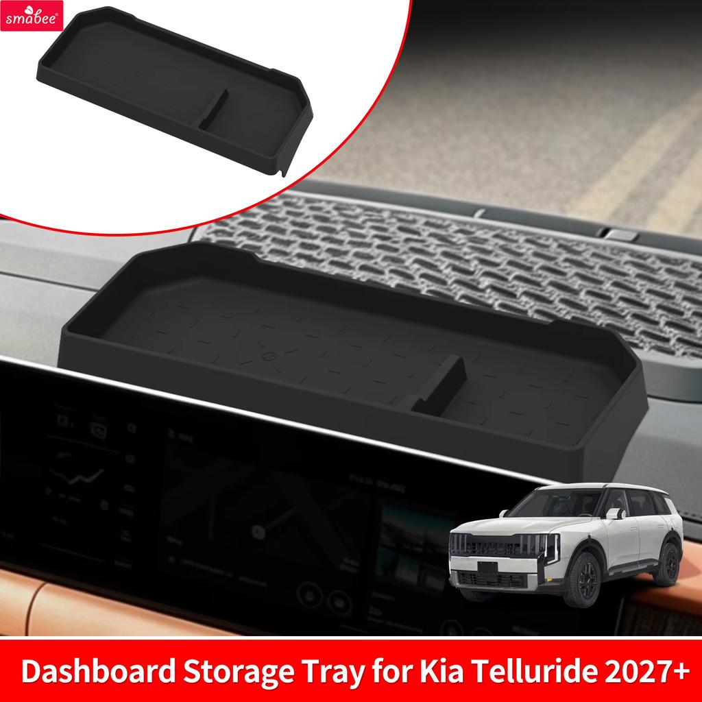 Smabee for Kia Telluride 2027+ (2nd Gen) Car Dashboard Storage Tray Display Screen Rear Box Silicone Organizer Accessories