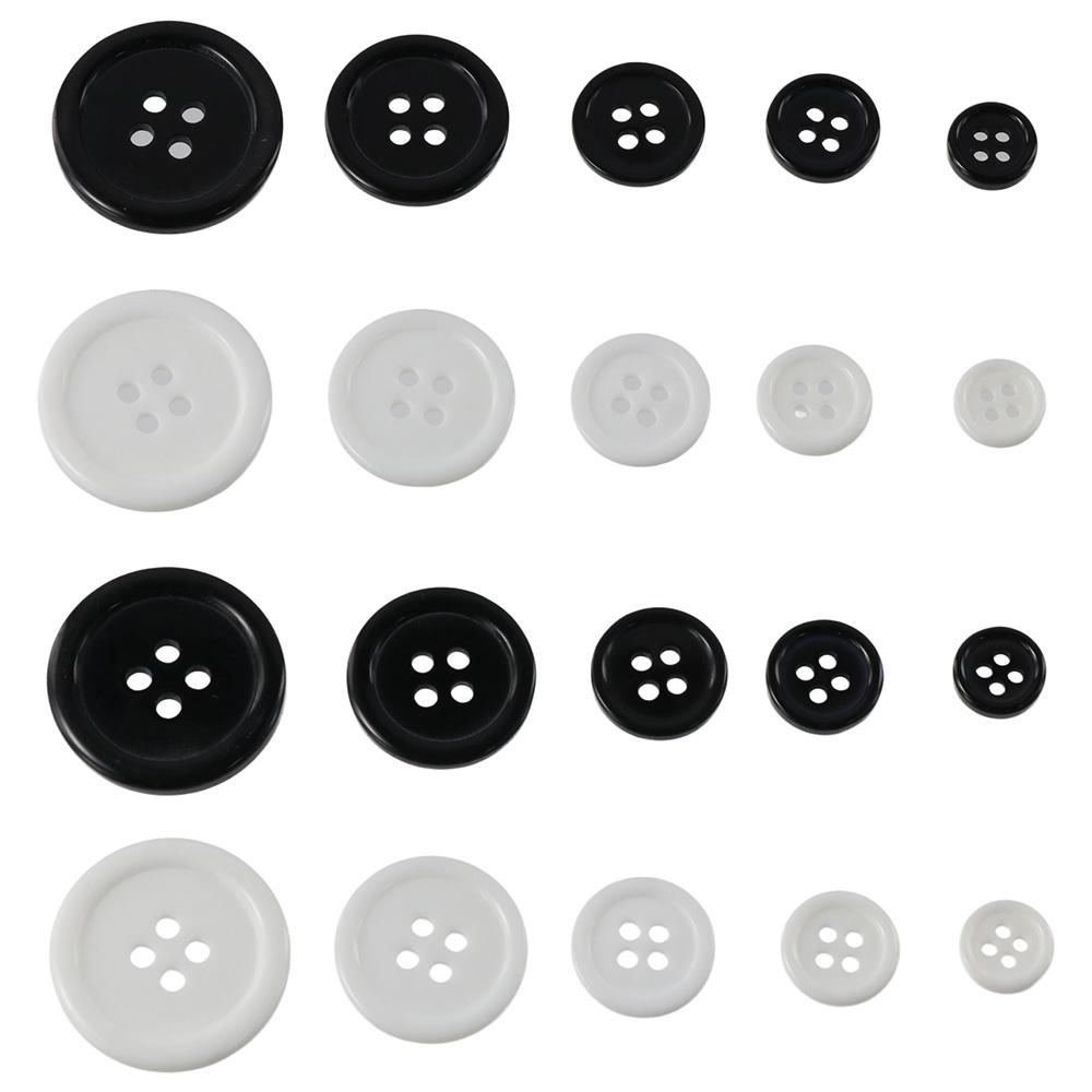160 PCS 4-Hole Buttons Resin Large White Buttons DIY Craft Projects Resin Button  Holiday Decoration