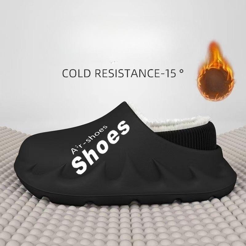 Men's New Style Closed-toe Outdoor Anti-slip Eva Waterproof Cotton Shoes for Home Wear, Also Available As A Couple's Cold-proof Option