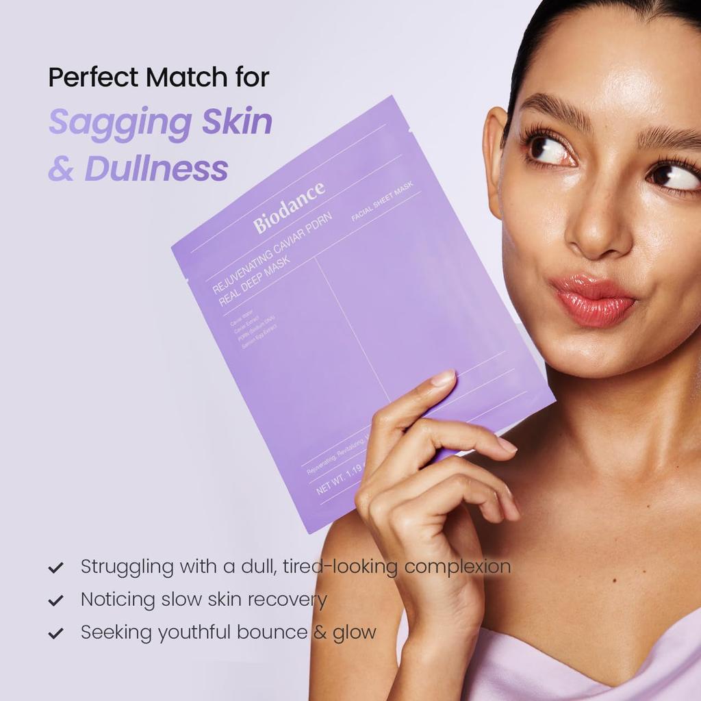 Biodance Real Deep Mask PDRN Collagen Ceranol Vita Sea Kelp Sheet Mask 4pcs Option