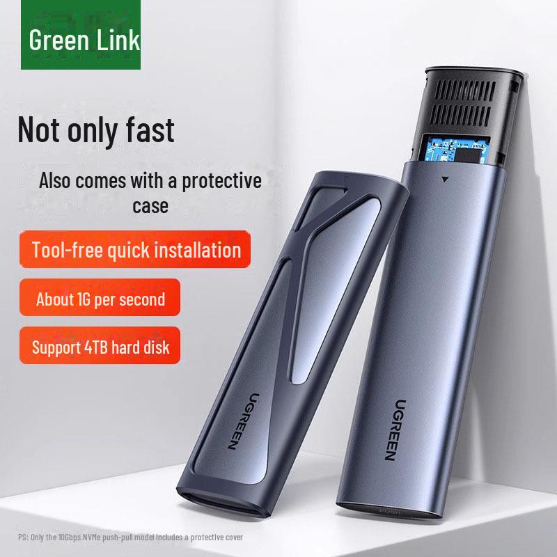 Greenlink USB 3.1 kovový M.2 SSD box - kompatibilní s NVMe/NGFF/SATA