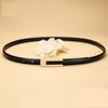 Thin Retro Women Belt Classic Slim Waist Strap For Dresses Shirts Pants PU Leather Minimalist Accessory