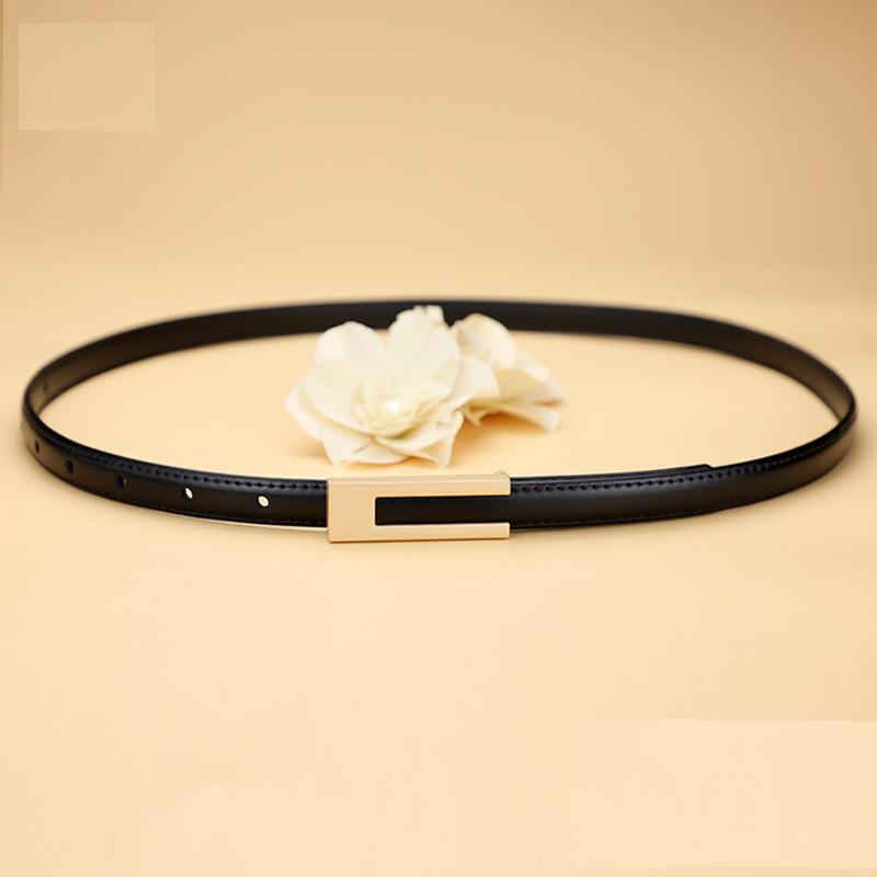 Thin Retro Women Belt Classic Slim Waist Strap For Dresses Shirts Pants PU Leather Minimalist Accessory