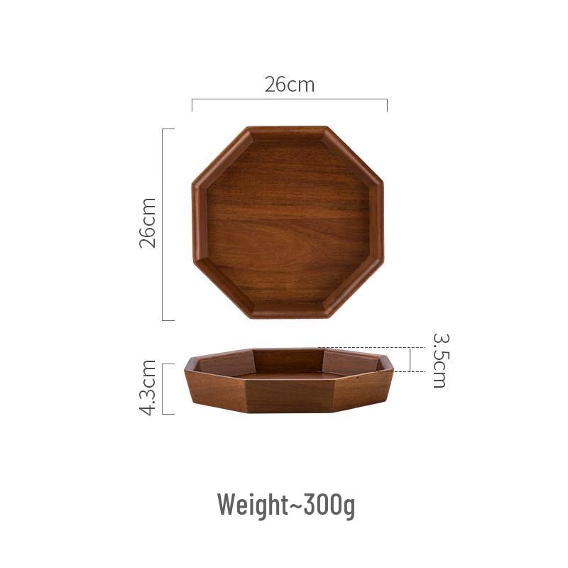 Ru Han Japanese Style Wooden Octagonal Serving Tray