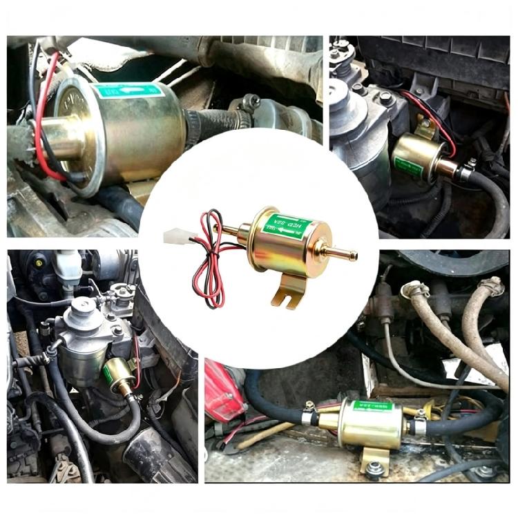 Automotive Replacement Fuel Pump 24V Metal Pump Body with Lead Wires, Bracket and Fuel System Modification Service Support for Repairs