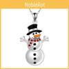 Cute Doll Shaped Christmas Necklace With Rhinestone Alloy Chain For Wear Holiday
