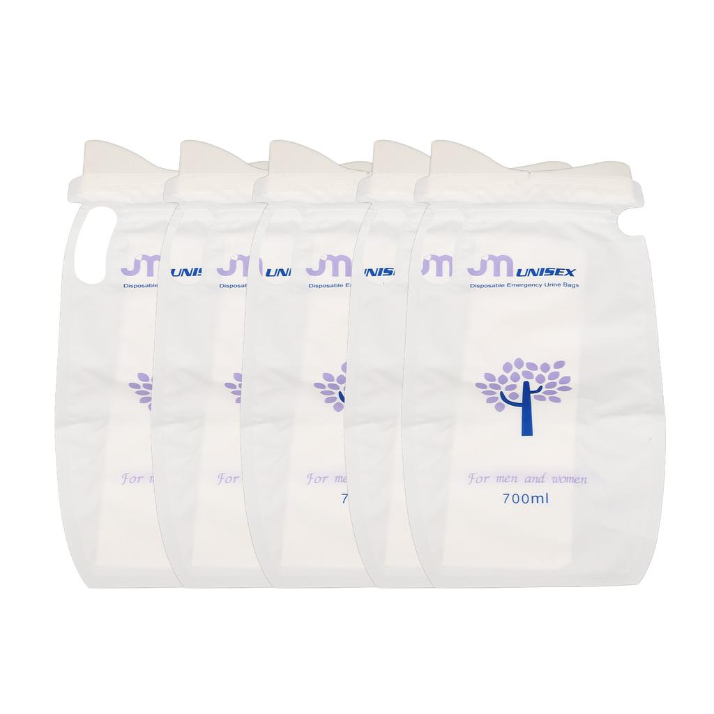 12pcs 700ML Disposable Urine Bags Portable Effective Sealing Folding Unisex Urine Bag