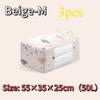 Large Capacity Non-Woven Fabric Moving Storage Bag with Handles Cloud Cotton Quilt Organizer Horizontal Style for Home Use