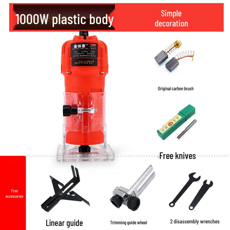 Invertovaná bakelitová frézka: Průmyslový okrajový ořezávač a drážkovací nástroj pro zpracování dřeva