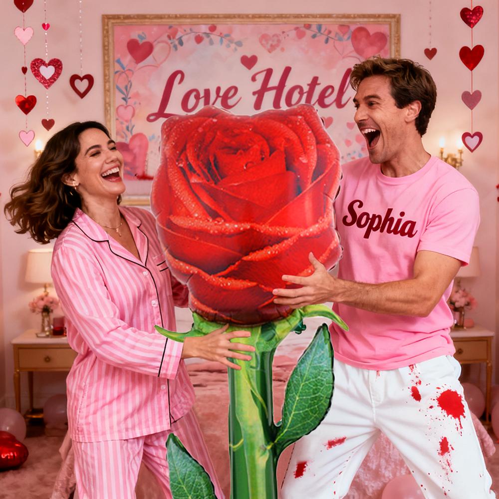 Super Large Simulated Rose Aluminum Film Balloon Mother's Day Proposal Anniversary Gift Birthday Party Decoration Balloon