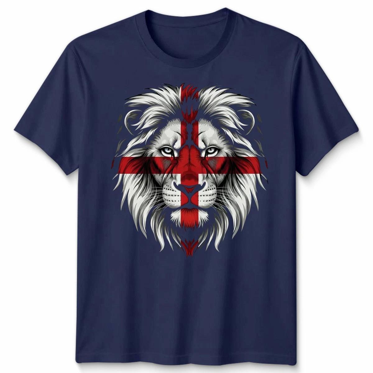 English St George Flag Lion Face Graphic Unisex St George S Cross Fan Apparel 3XL