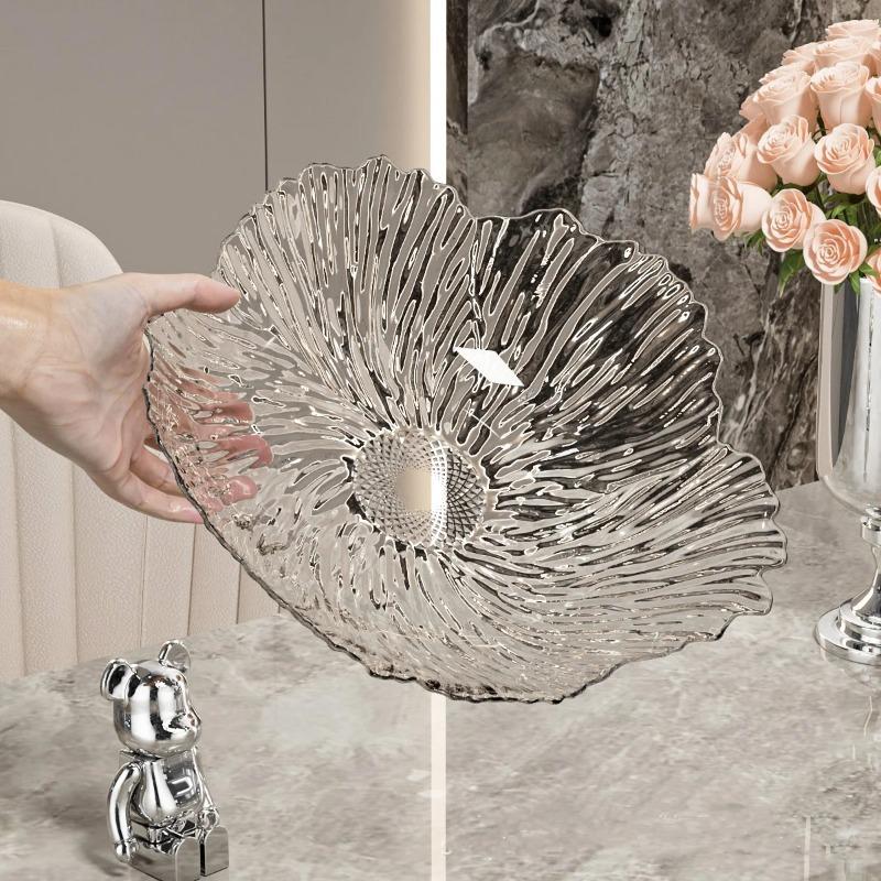 1pcs Light Luxury New Fruit Tray Home Living Room Snacks Large Capacity High Aesthetic Value Petal Placement Tray