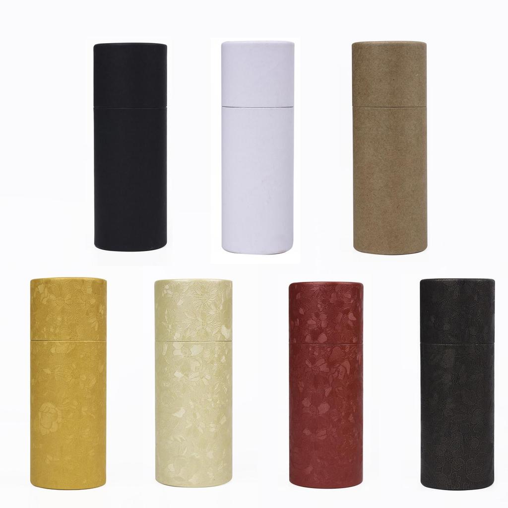 Essential Oil Bottle Paper Tube - Kraft Round Perfume and Cosmetics Gift Box