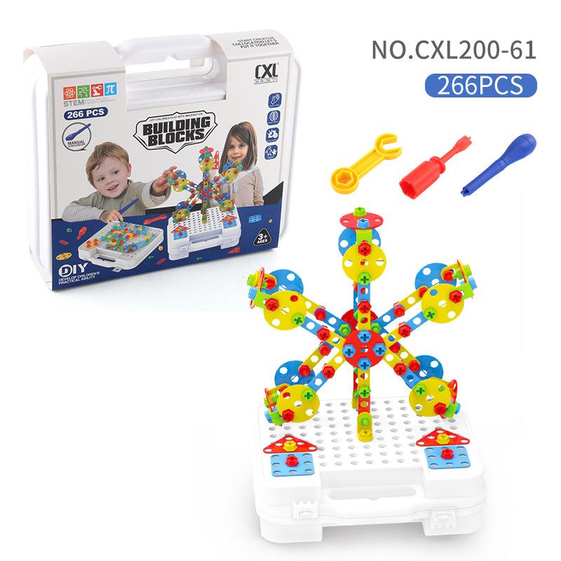 Children'S Screw Toys, Variable Nuts Building Block Disassembly And Assembly Creative Diy Science And Education Toolbox Set