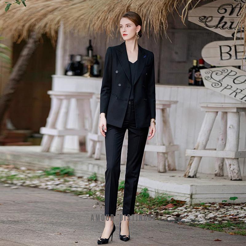 2024 AD Women's Autumn Elegance Suit: Goddess Style, Casual-Professional Fashion Set with Suit Pants