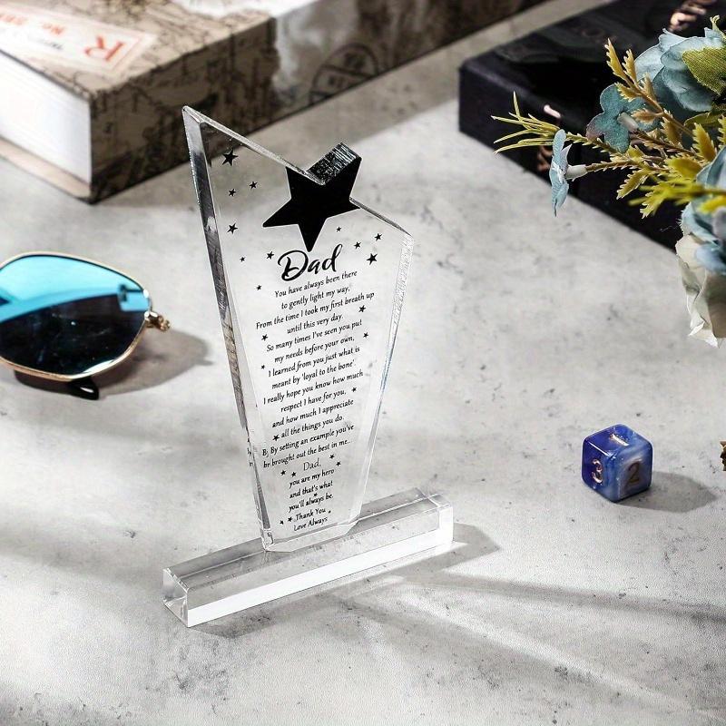Acrylic Dad Gift, Sympathy Thankful Quote, Blessed Wish Memorial Table Centerpiece, Perfect for Father's Day & Birthdays