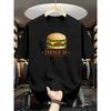 European sizes American Retro Diner Style "Burger Diner" Printed Men'S T-Shirt | Summer Breathable Short-Sleeve