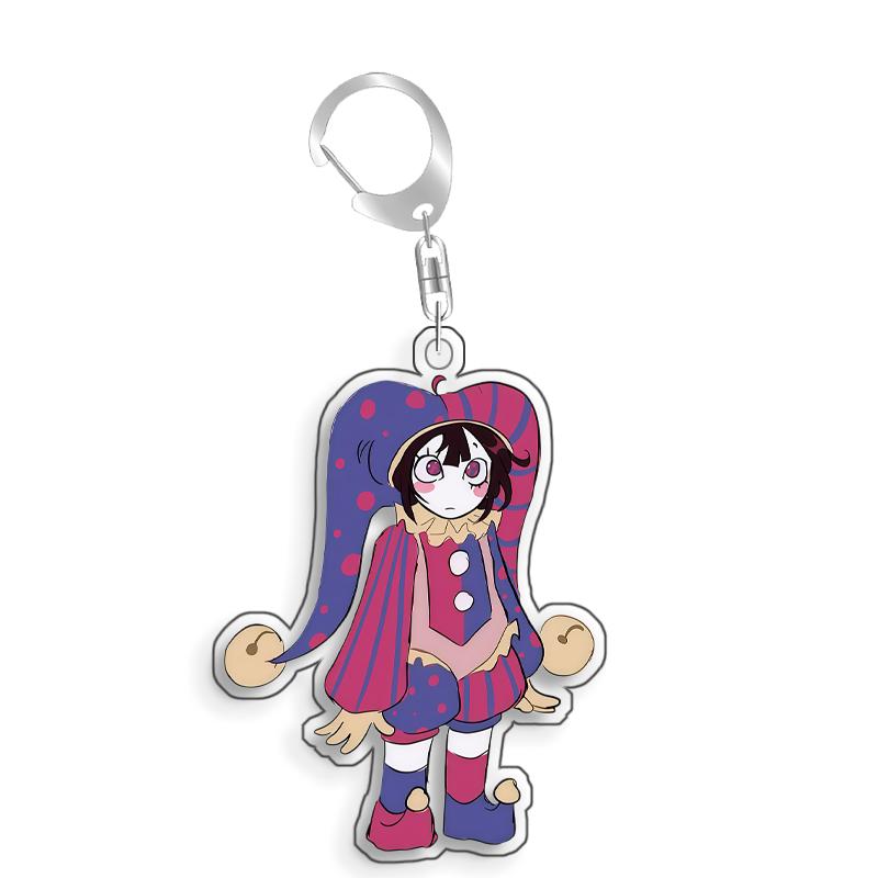 For The Amazing Digital Circus Pomni Jax Ragatha Kinger Caine Acrylic selfmade cute Cartoon Anime Keychain Pendant Toy gift 5cm