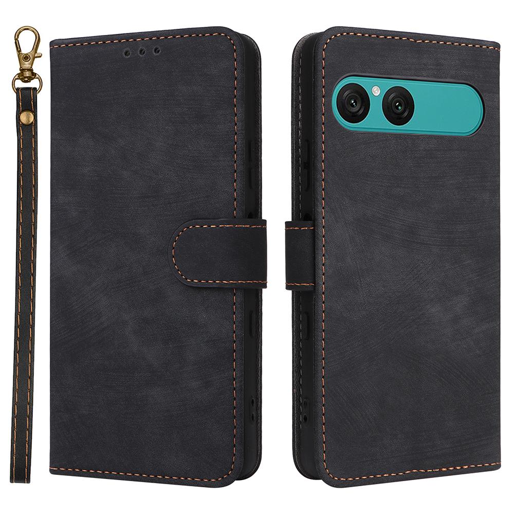 For Sony Xperia 10 VII Case Wallet RFID Blocking PU Leather Phone Cover Stand with Strap