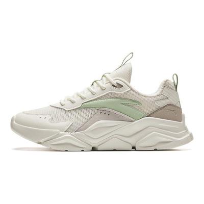 Lifestyle Serie Stoßabsorption Rutschfest Niedrig geschnitten Freizeit Schuhe Damen Sneaker Weiß Grau Grün 922428809-3