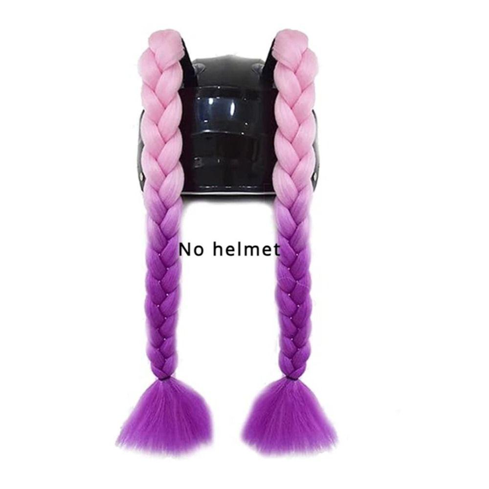 With Sucker Motorcycle Helmet Braids Colorul Twist Dual Pigtail  For Motorbike Helmets