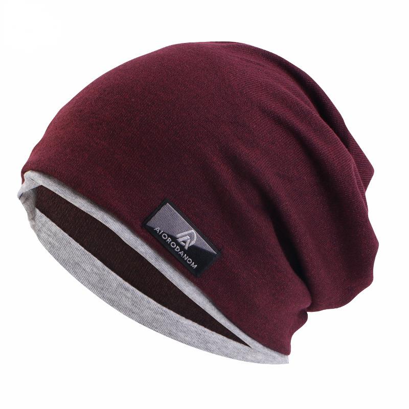 Autumn And Winter Imitation Cashmere Double Layer Skullies Bennies Unisex Pullover Hat