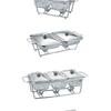 Household Rectangular Hot Pot Stove Restaurant Glass Buffet Stove Single Two Three Grid Food Heating Containers