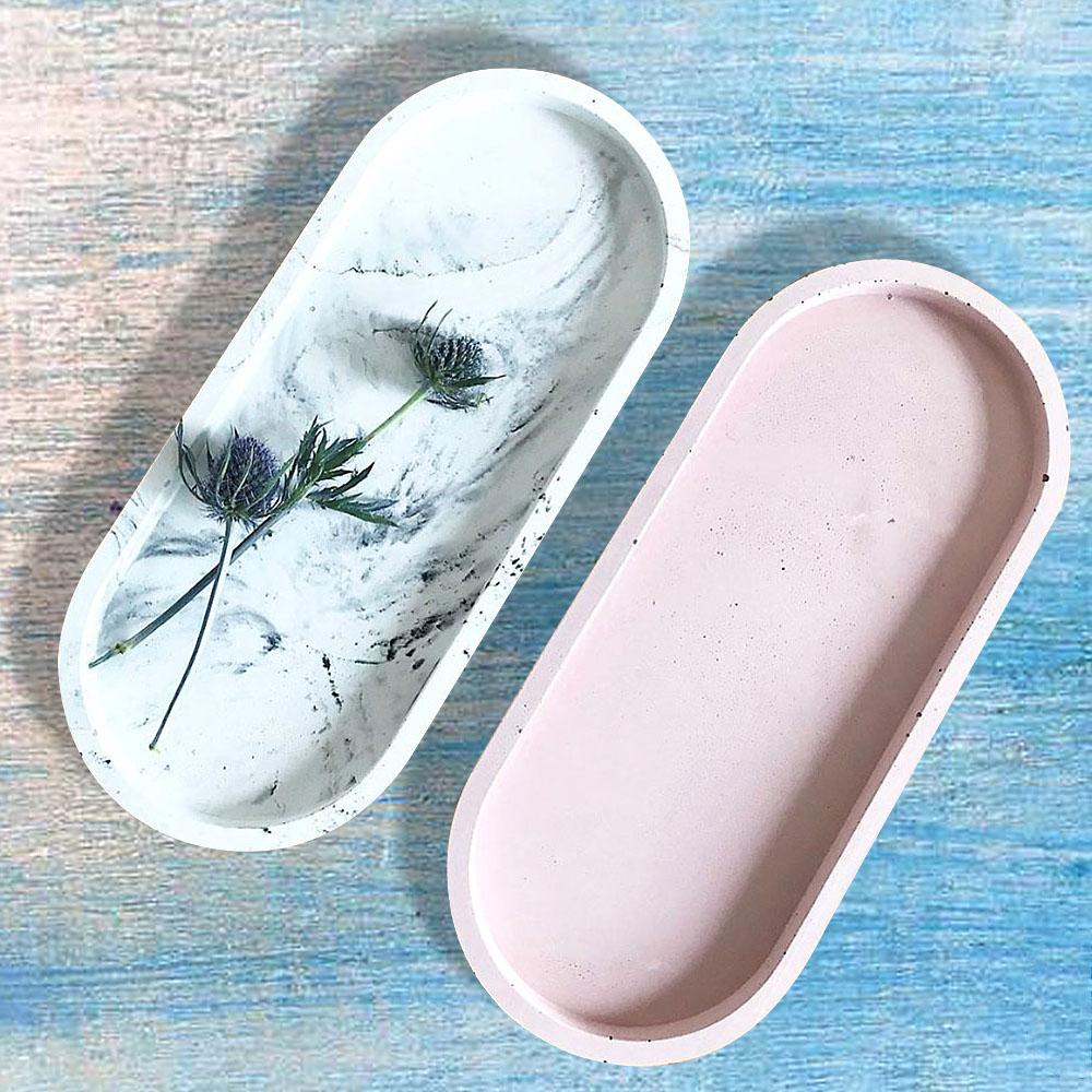 New Oval Mold Coaster Mold Flexible Silicone Tray Mold Ashtray Epoxy Resin Casting Mold Plaster Mold DIY Jewelry Tool