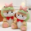 Toy Plush Cat Dinosaur Doll Stuffed Animal Cartoon Bow Soft Toy Home Gift Decor